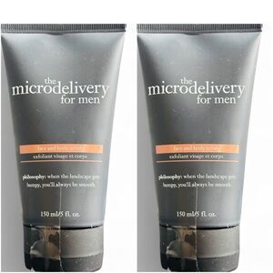 X 2 PHILOSOPHY The MICRODELIVERY Men Face & Body Scrub 5 fl. oz. NEW & SEALED